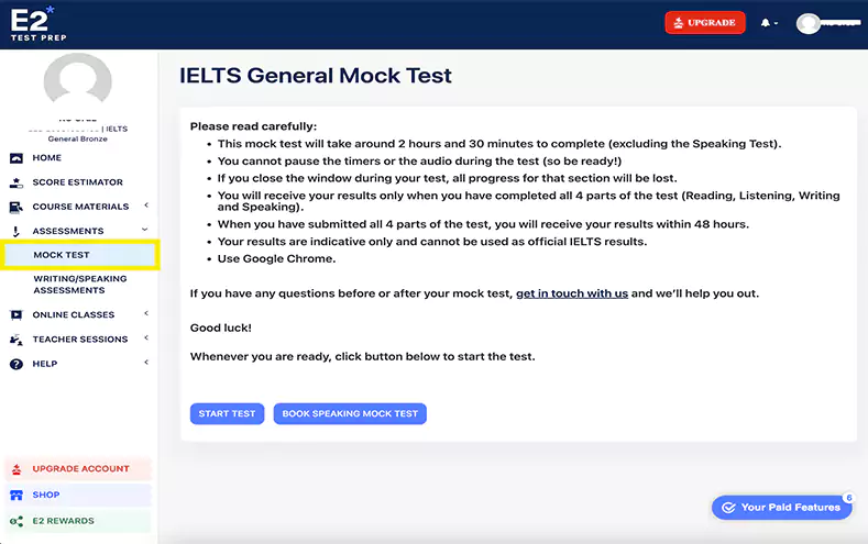 آزمون ماک ielts